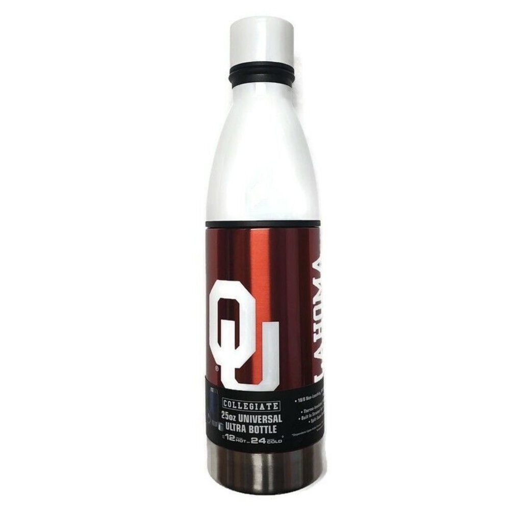 NCAA Oklahoma Sooners Universal Ultra Water Drink Bottle Stainless Steel 25oz - Picture 5 of 5